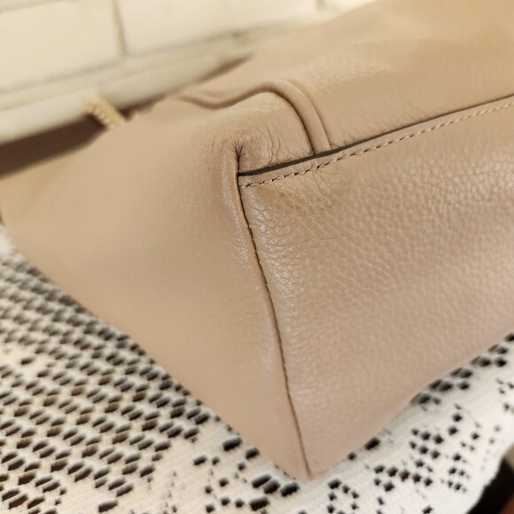 Coach Ava Tan Gold Chain Shoulder Bag Purse - Picture 10 of 14